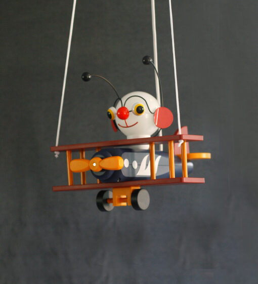 παιδικό φωτιστικό μονόφωτο κρεμαστό σε σχήμα αεροπλάνου